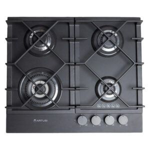 Artusi 60cm Gas Cooktop with 4 Burners - Nano Matte Black