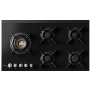 ASKO 90cm Glass 5 Burner Gas Cooktop - Black