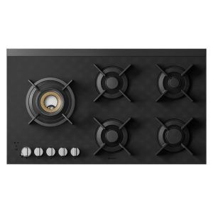 ASKO 90cm 5 Burner Volcano Gas Cooktop - Black