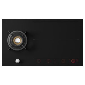 Asko 90cm Duo Fusion Combined Gas & Induction Cooktop - Black