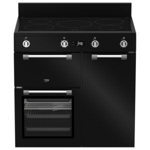 Beko 90cm Freestanding Cooker with Induction Cooktop - Black