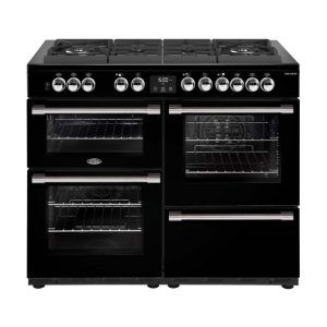 Belling 110cm CookCentre Gas Through Glass Electric Oven - Black