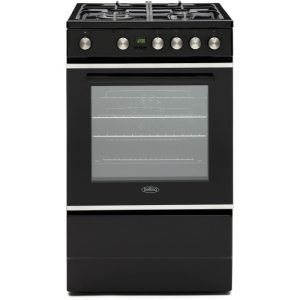 Belling 54cm Single Door Dual Fuel Cooker - Black