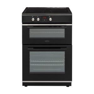 Belling 60cm Induction Double Door Upright Cooker - Black