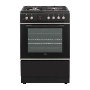 Belling 60cm Single Door Dual Fuel Cooker - Black