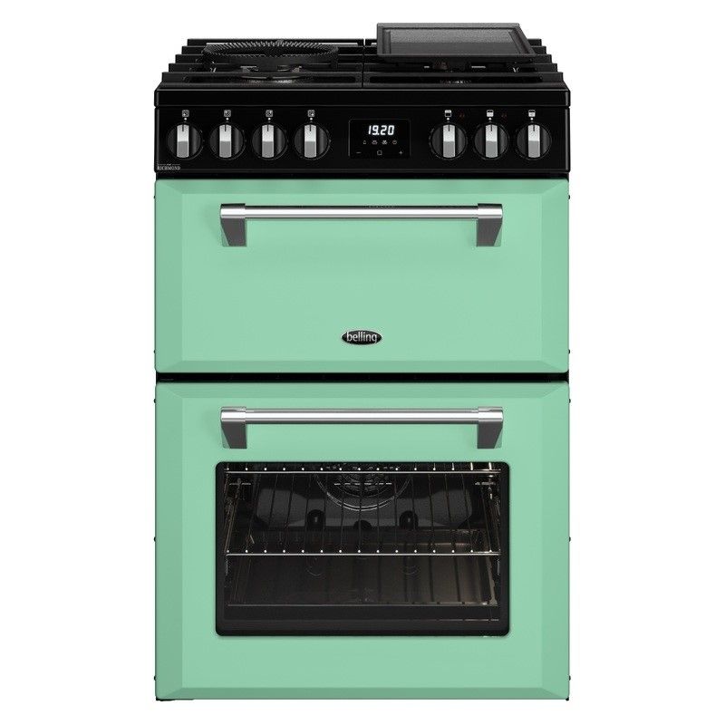 Belling 60cm Freestanding Double Cavity Dual Fuel Cooker - Mojito Mint