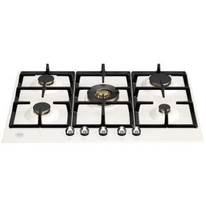 Bertazzoni 75cm Heritage Series Gas Hob with Central Wok - Ivory