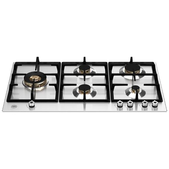 Bertazzoni 90cm Professional Series Gas Hob with Lateral Dual Wok - Stainless Steel