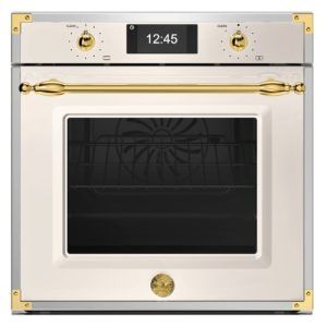 Bertazzoni 60cm Heritage Pyrolytic Combi Steam Oven - Avorio/Gold