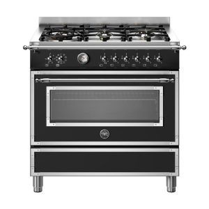 Bertazzoni 90cm Heritage Series 6-Burner Electric Oven Cooker- Matte Black