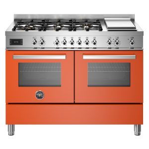 Bertazzoni 120cm Professional Series Dual Fuel Cooker - Orange
