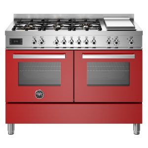 Bertazzoni 120cm Professional Series  Dual Fuel Cooker - Red