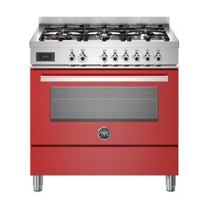 Bertazzoni Professional Series 90CM Dual Fuel Cooker - Red 90CM