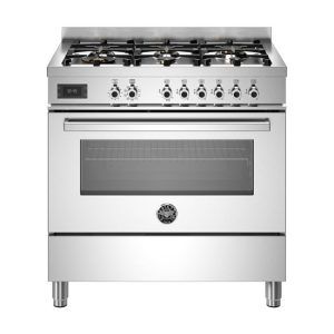 Bertazzoni 90cm Professional Series Dual Fuel Cooker - Stainless Steel