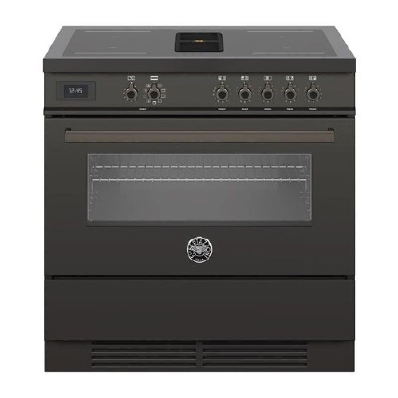 Bertazzoni 90cm Pro Series Air Tec Induction Downdraft Cooker Carbonio - Black