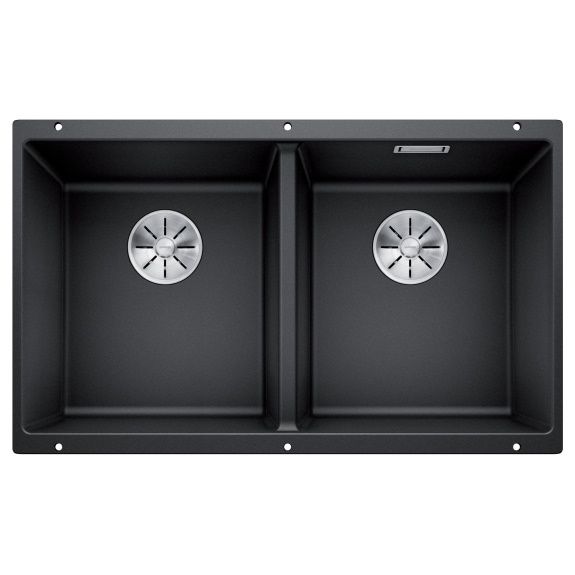 Blanco Double Bowl Undermount Sink - Rock Grey