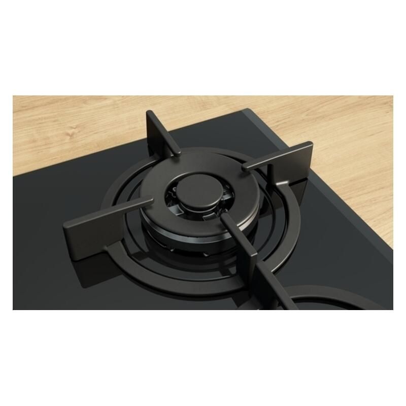 Bosch 60cm 4 Burner Gas Cooktop - Black Glass (Series 6) - Image 2
