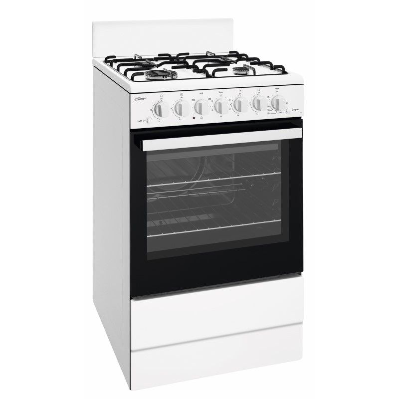 Chef 54cm Freestanding Gas Cooker - White