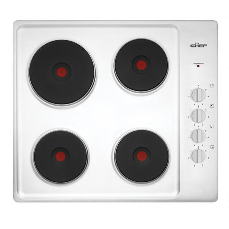 Chef 60cm Electric Cooktop - Stainless Steel