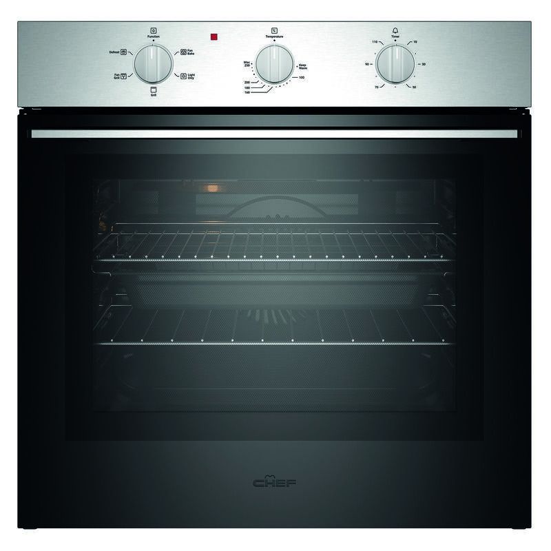 Chef 60cm 5 Function Oven with 10A Plug - Stainless Steel