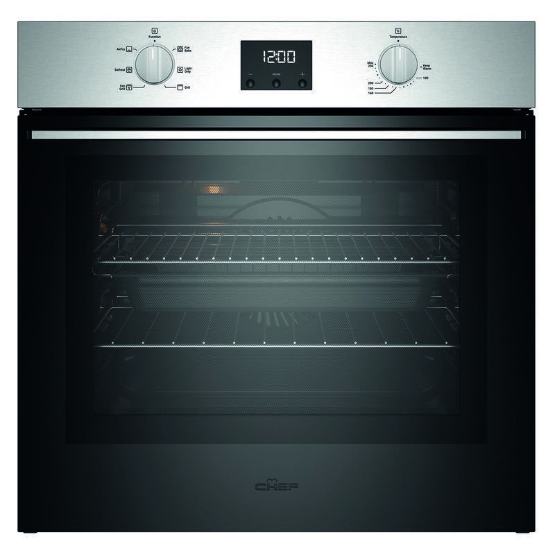 Chef 60cm 6 Function Oven with Airfry and 10A Plug - Stainless Steel