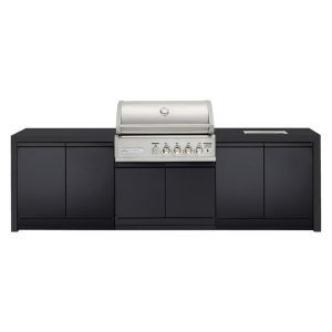 Crossray Premium 4B Outdoor Kitchens with Sink - Black