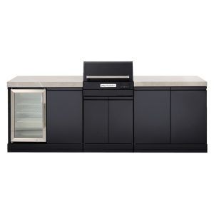 Crossray eXtreme Electric Outdoor Kitchen with 2 Door Fridge and Sink - Grey