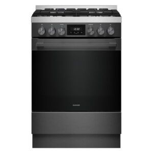 Euromaid 60cm 11 Function Pyrolytic Dual Fuel Freestanding Cooker - Dark Stainless Steel