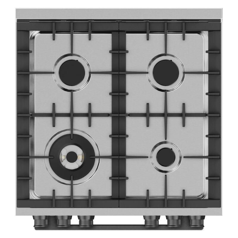 Euromaid 60cm 11 Function Pyrolytic Dual Fuel Freestanding Cooker - Dark Stainless Steel - Image 2