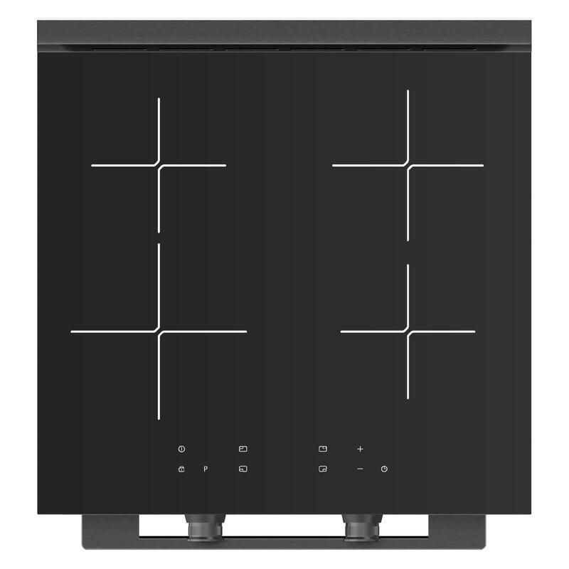 Euromaid 60cm 11 Function Pyrolytic Induction Freestanding Cooker - Dark Stainless Steel - Image 2