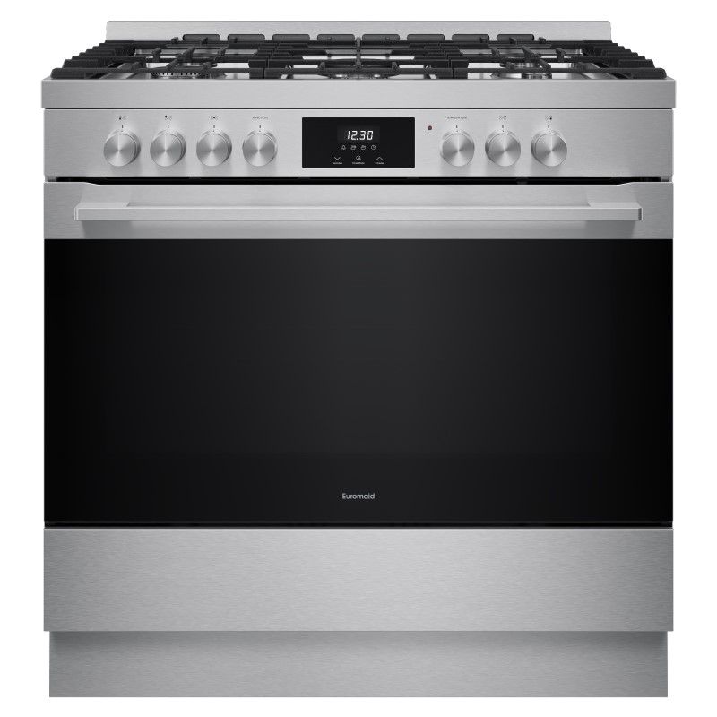 Euromaid 90cm Freestanding Cooker Dual Fuel - Stainless Steel