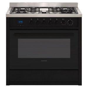 Euromaid 90cm 5 Burner Dual Fuel Cooker - Matte Black
