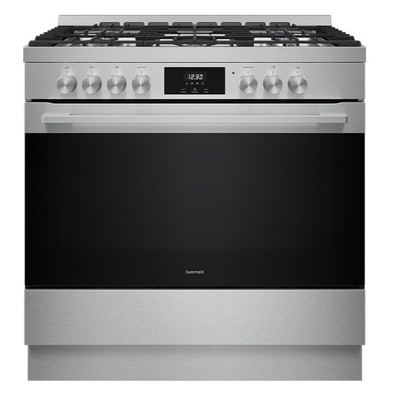 Euromaid 90cm Freestanding Cooker Dual Fuel - Stainless Steel