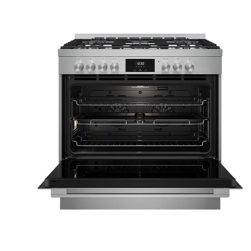 Euromaid 90cm Freestanding Cooker Dual Fuel - Stainless Steel - Image 3