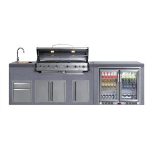 Everdue 6 Burner BBQ Island Module w/Cooler Module