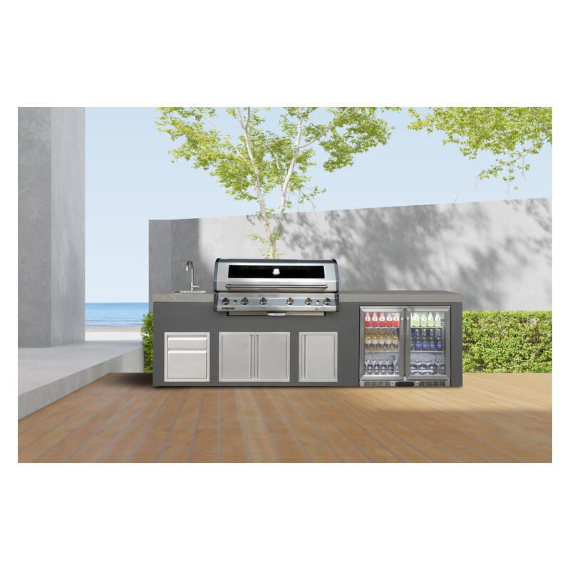 Everdure Bayview Outdoor Kitchen 6 Burner LPG Sink with Beverage Cooler - Image 3