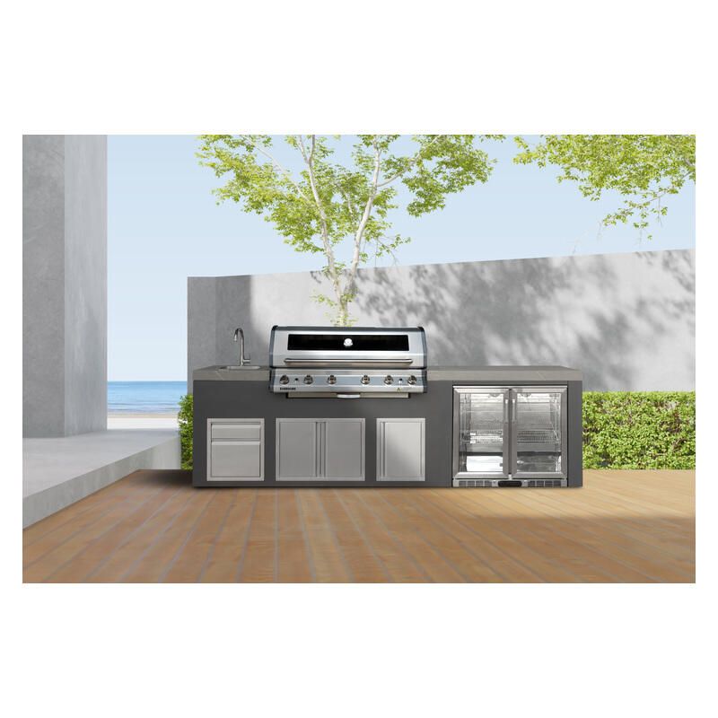 Everdure Bayview Outdoor Kitchen 6 Burn LPG Sink with Tropical Rate Beverage Cooler - Image 2