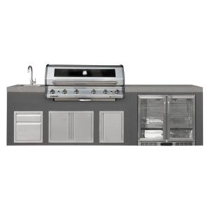 Everdure Bayview Outdoor Kitchen 6 Burn NG Sink with Tropical Rate Beverage Cooler