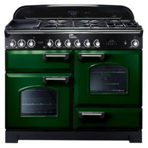 Falcon Classic Deluxe 110cm Dual Fuel Cooker - Green and Chrome