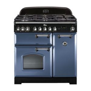 Falcon 90cm Classic Deluxe Dual Fuel Cooker - Stone Blue Chrome
