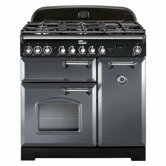 Falcon Classic Deluxe 90cm Dual Fuel Cooker - Slate And Chrome ...