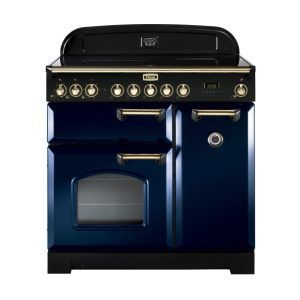 Falcon 90cm Classic Induction Range Cooker - Royal Blue/Brass