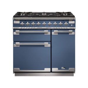Falcon 90cm Elise Dual Fuel Cooker - Stone Blue Chrome