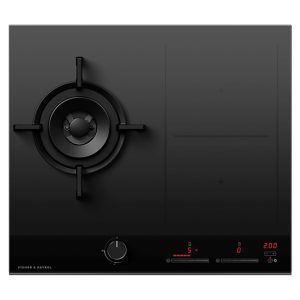 Fisher & Paykel 60cm Series 9 1 Burner + 2 Zone Hybrid Cooktop, 2 SmartZones, LPG