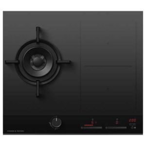 Fisher & Paykel 60cm Hybrid Gas Induction Cooktop - Black Glass