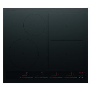 Fisher & Paykel 60cm 4 Zone Induction Cooktop: Smart Zone Low Current - Black (Series 7)