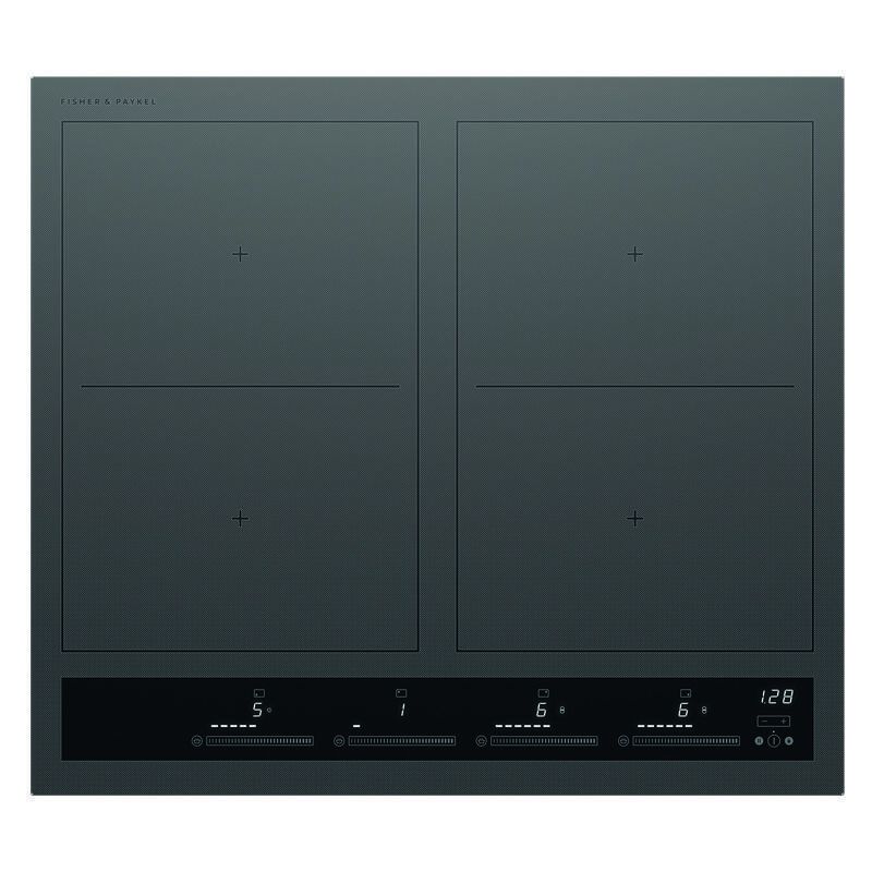 Fisher & Paykel 60cm 4 Zone Induction Cooktop: 2 Smart Zones - Grey (Series 7)