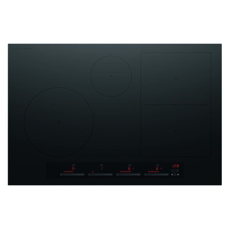 Fisher & Paykel 80cm 4 Zone Induction Cooktop: Smart Zone (Series 7) - Black