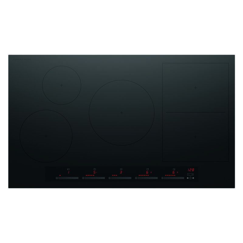 Fisher & Paykel 90cm 5 Zone Induction Cooktop: Smart Zone (Series 7) - Black