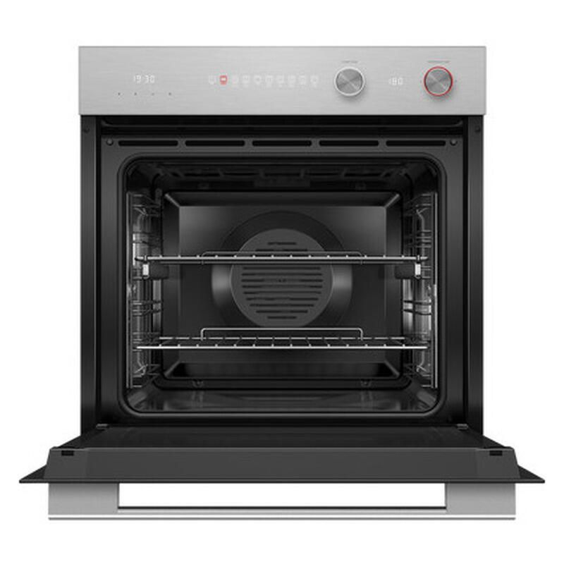 Fisher & Paykel 60cm 9 Function Contemporary Pyrolytic Oven - Brushed Silver Glass (Series 7) - Image 2